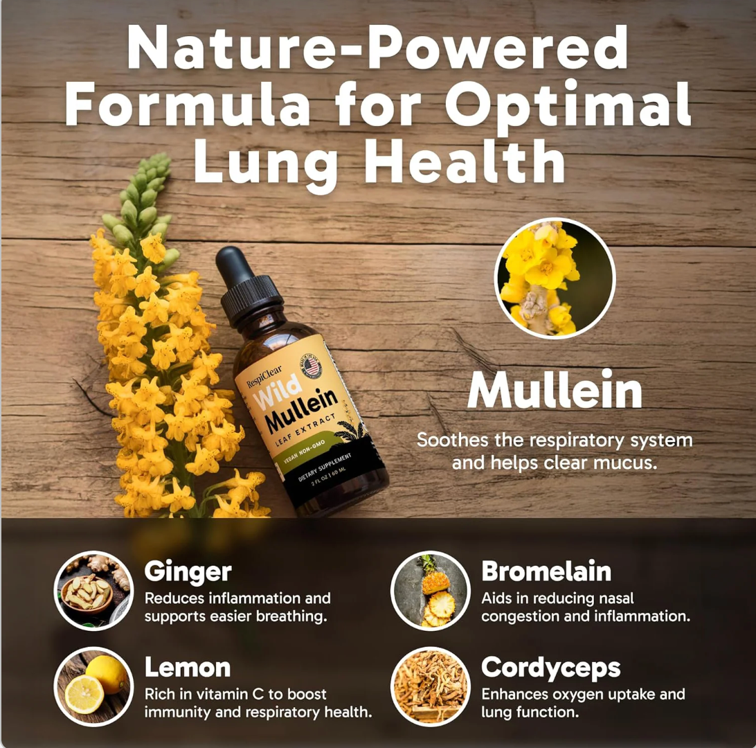 New Maximum Potency Mullein Drops For Smokers | RespiClear