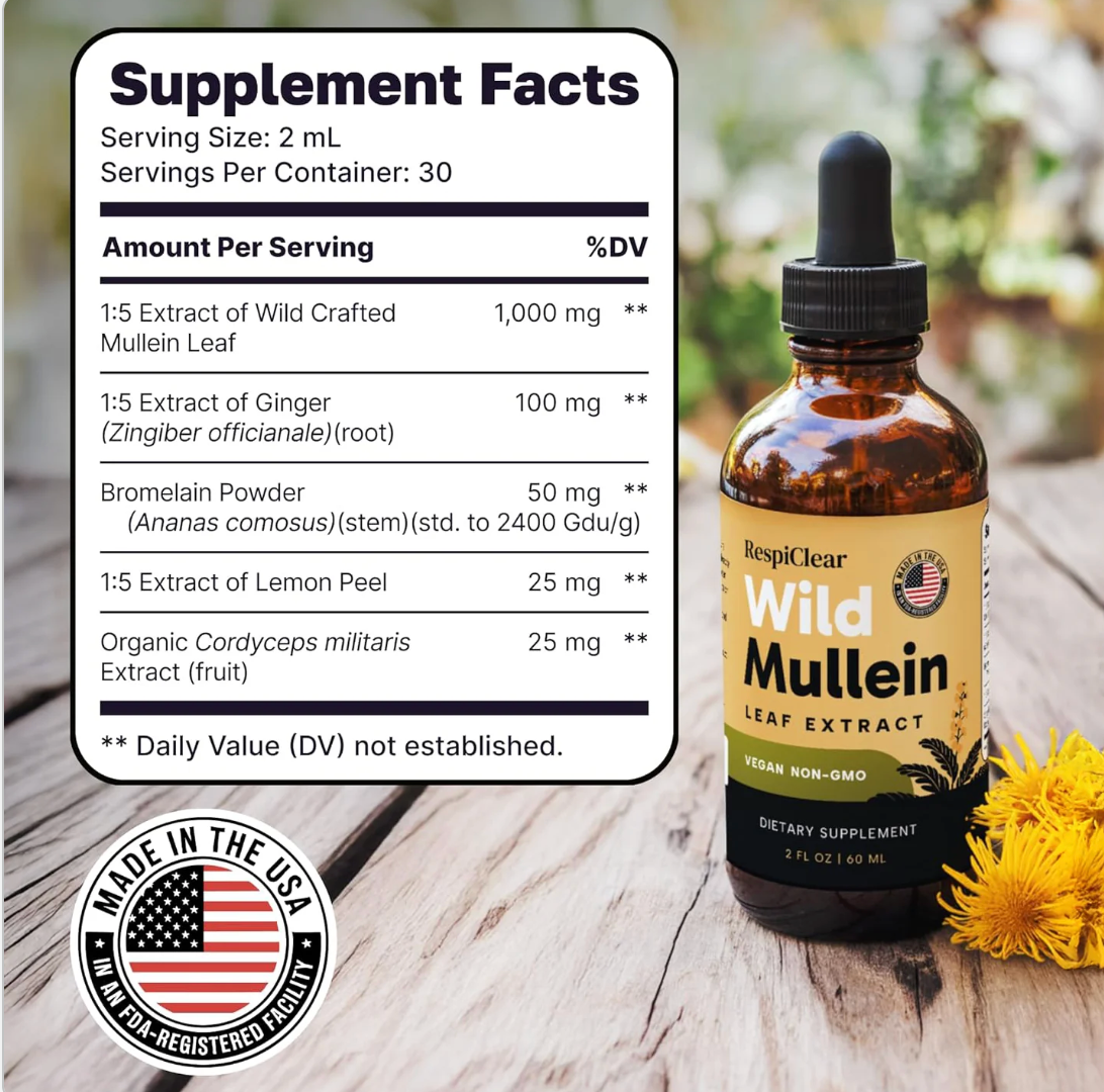 New Maximum Potency Mullein Drops For Smokers | RespiClear