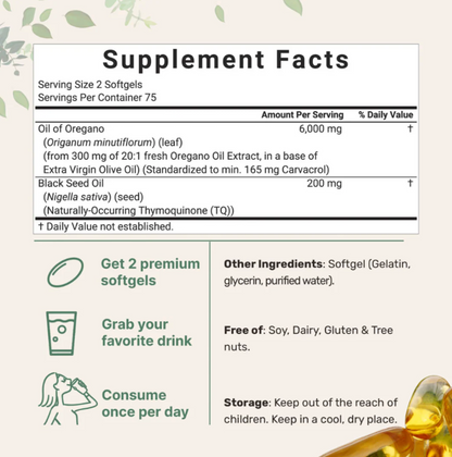 Aceite de Orégano + Semilla Negra