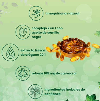 Aceite de Orégano + Semilla Negra